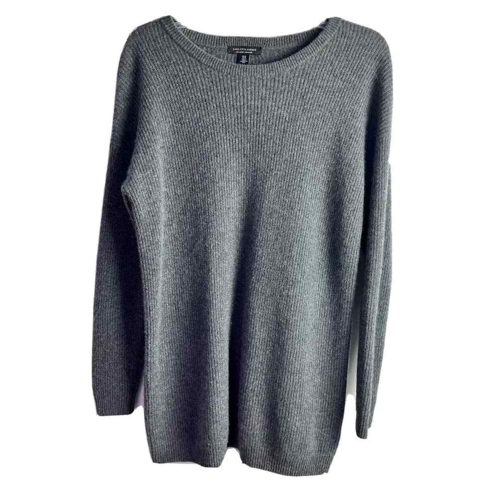 Saks Fifth Avenue Womens 100% Cashmere Ribbed Crew Neck Sweater Sz XS